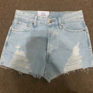 Vintage shorts high-waist slim fit